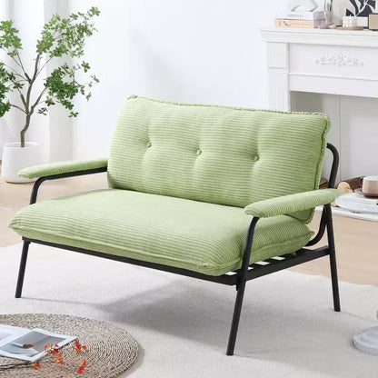 Canapé compact vert de 53 pouces pour petits espaces, salon et chambre