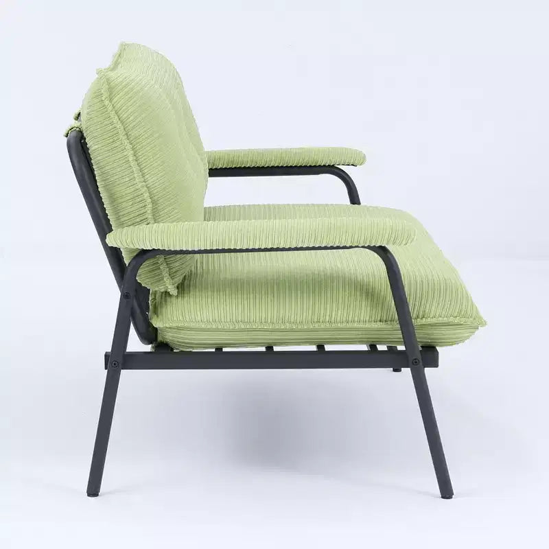 Canapé compact vert de 53 pouces pour petits espaces, salon et chambre