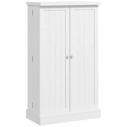 Meuble de cuisine autoportant, Armoire de rangement de cuisine avec étagère à 5 niveaux, 12 casiers à épices, Étagères réglables