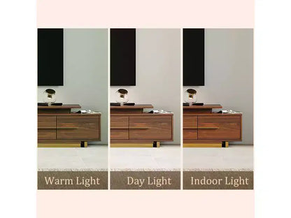 Meuble TV extensible de 161 cm à 240 cm pour téléviseurs jusqu'à 100", console multimédia moderne de style Mid-Century, noyer et acier inoxydable