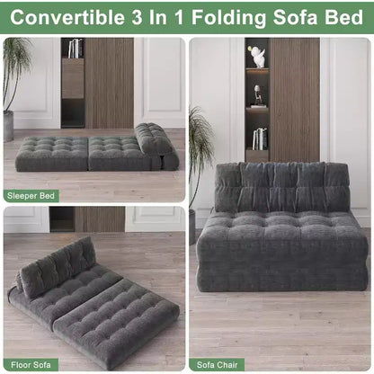 Canapé-lit pliant, Canapé-futon, Canapé-futon convertible en fauteuil-lit, Oreiller matelas pliable soutien dorsal, Canapé-lit portable, Grand format