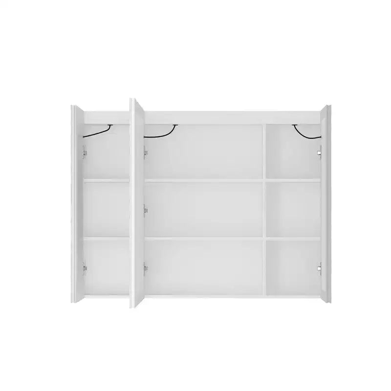 Armoire de toilette à LED avec fonction antibuée, éclairage réglable et grand espace de rangement pour salle de bain