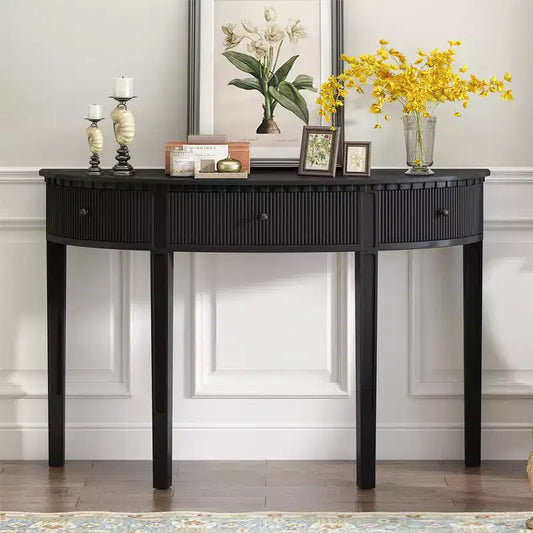 Buffet bohème en rotin à 2 tiroirs avec cadre en bois, meuble de rangement pour salon et salle à manger