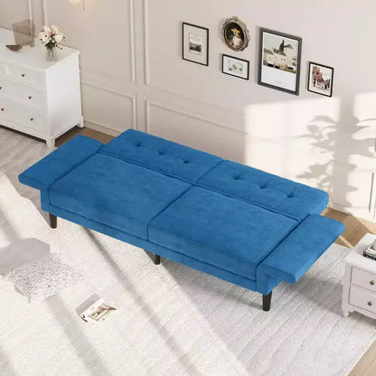 Canapé futon, canapé convertible avec dossier et accoudoirs réglables, canapé-lit futon moderne pour salon, chambre à coucher, appartement