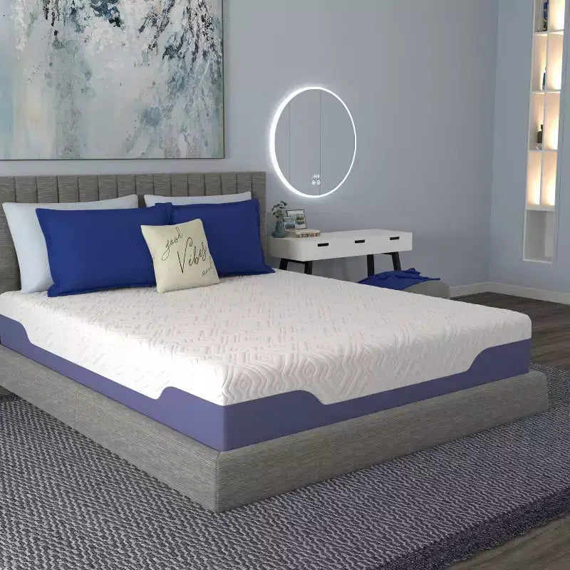 Matelas Hybride Refroidissant avec Ressorts et Mousse à Mémoire de Forme Écologique, Soulagement de la Pression pour la Maison et l'Hôtel