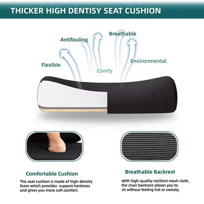 Chaise de bureau ergonomique avec repose-pieds rétractable, support lombaire et accoudoirs rembourrés, pivotante