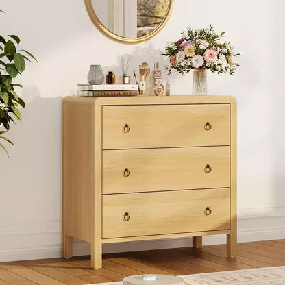 Commode haute à tiroirs multiples avec poignées en métal, meuble de rangement autoportant pour chambre à coucher et salon