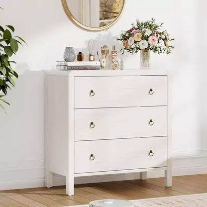 Commode haute à tiroirs multiples avec poignées en métal, meuble de rangement autoportant pour chambre à coucher et salon