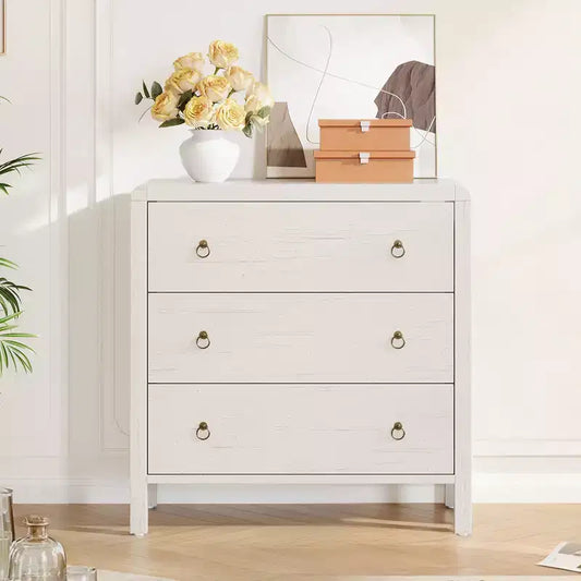 Commode haute à tiroirs multiples avec poignées en métal, meuble de rangement autoportant pour chambre à coucher et salon