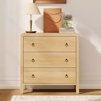 Commode haute à tiroirs multiples avec poignées en métal, meuble de rangement autoportant pour chambre à coucher et salon