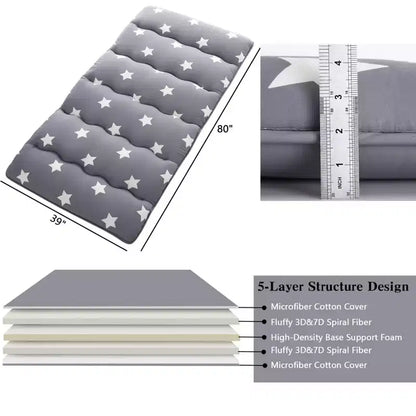 Matelas de sol futon japonais - Tapis tatami à motifs floraux, tapis de couchage pour le camping/voyage