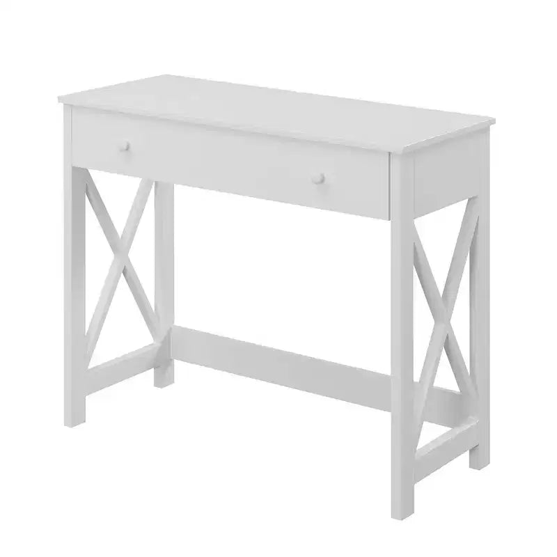 Bureau d'ordinateur 29" noir en panneaux de particules, bureau de télétravail minimaliste, aucun assemblage requis
