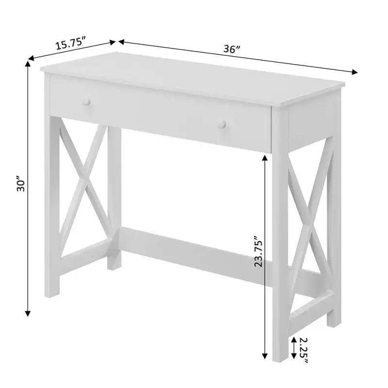 Bureau d'ordinateur 29" noir en panneaux de particules, bureau de télétravail minimaliste, aucun assemblage requis