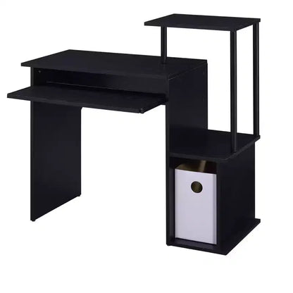 Bureau blanc en bois pour bureau à domicile et étude, design minimaliste, montage facile