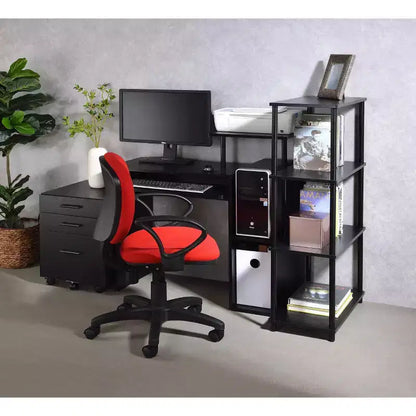 Bureau blanc en bois pour bureau à domicile et étude, design minimaliste, montage facile