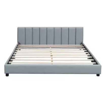 Lit gigogne en bois pour mère et enfant, tailles Queen et Twin XL, capitonné en cuir PU, plateforme au sol