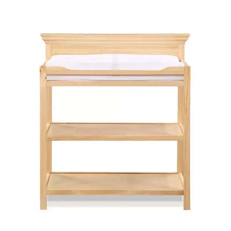 Table à langer universelle avec étagères ouvertes, finition non toxique et design transitoire pour chambre de bébé