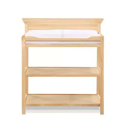 Table à langer universelle avec étagères ouvertes, finition non toxique et design transitoire pour chambre de bébé