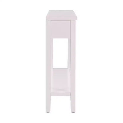 Console étroite avec rangement, table d'entrée minimaliste en bois avec 4 tiroirs et étagère inférieure pour couloir et entrée